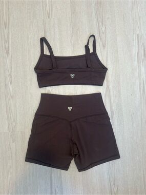 Aritzia TNA Butter Golden Bra and Shorts Set